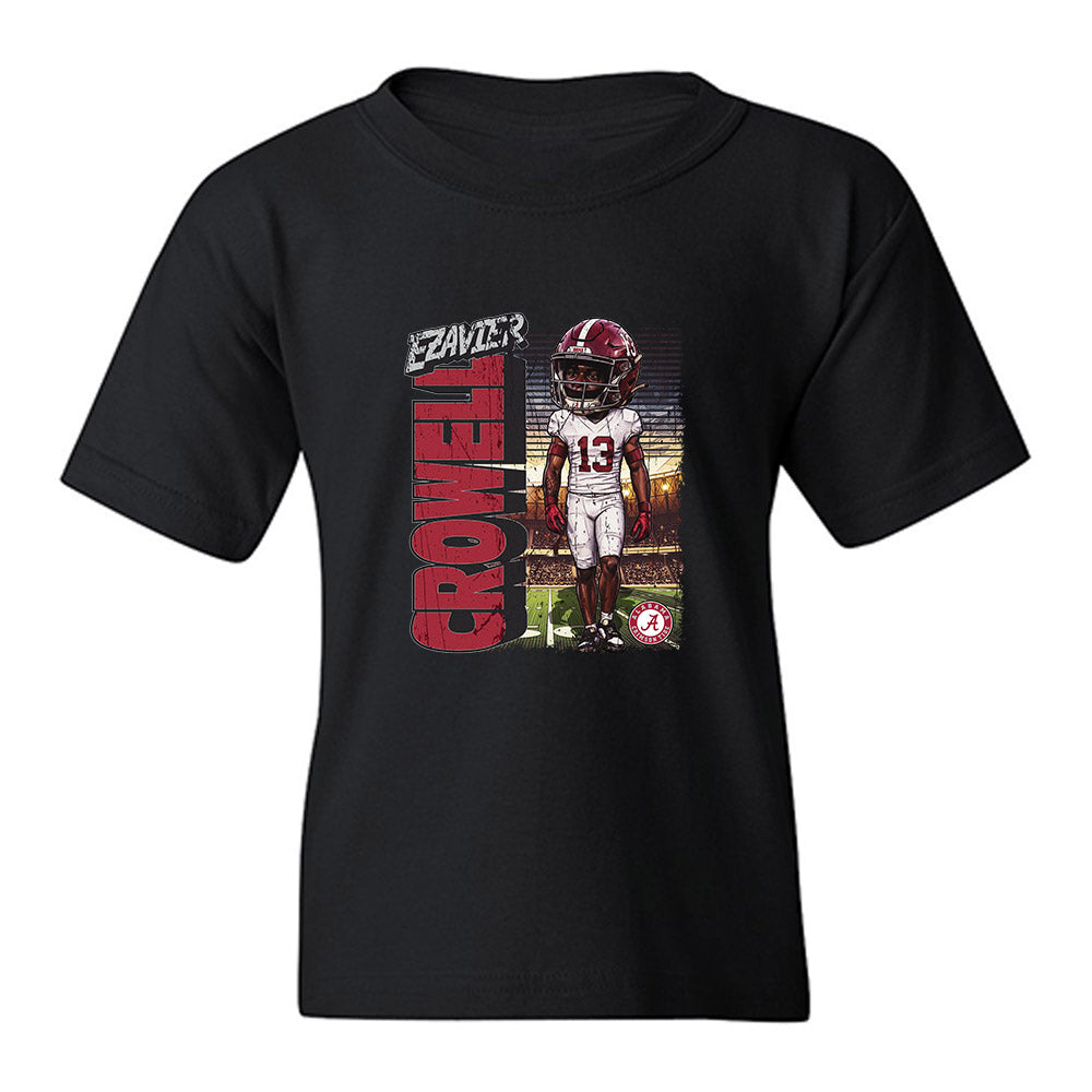 Alabama - NCAA Football : EJ Crowell - Caricature Youth T-Shirt-0