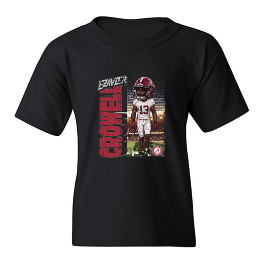 Alabama - NCAA Football : EJ Crowell - Caricature Youth T-Shirt-0