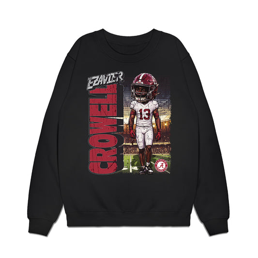 Alabama - NCAA Football : EJ Crowell - Caricature Premium Crewneck Sweatshirt-0
