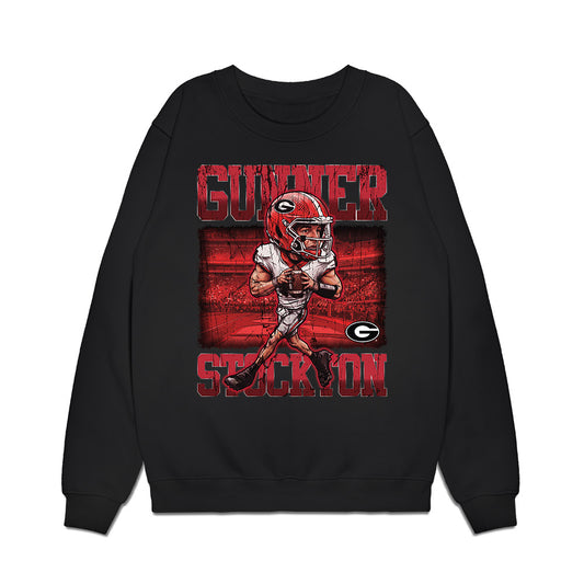 Georgia - NCAA Football : Gunner Stockton - Caricature Premium Crewneck Sweatshirt-0