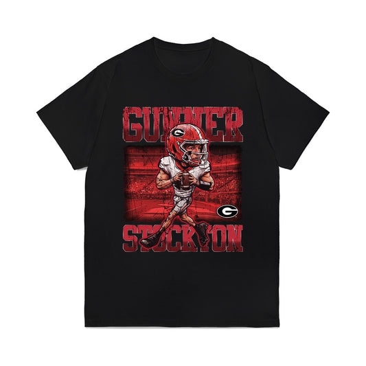 Georgia - NCAA Football : Gunner Stockton - Caricature Comfort Colors T-Shirt-0