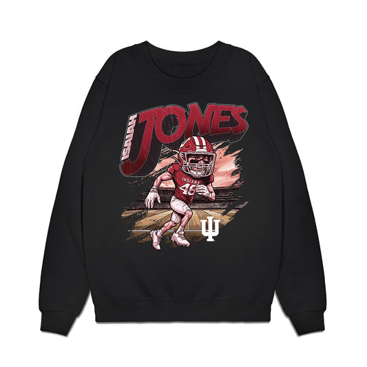Indiana - NCAA Football : Isaiah Jones - Bobble Head Premium Crewneck Sweatshirt-0