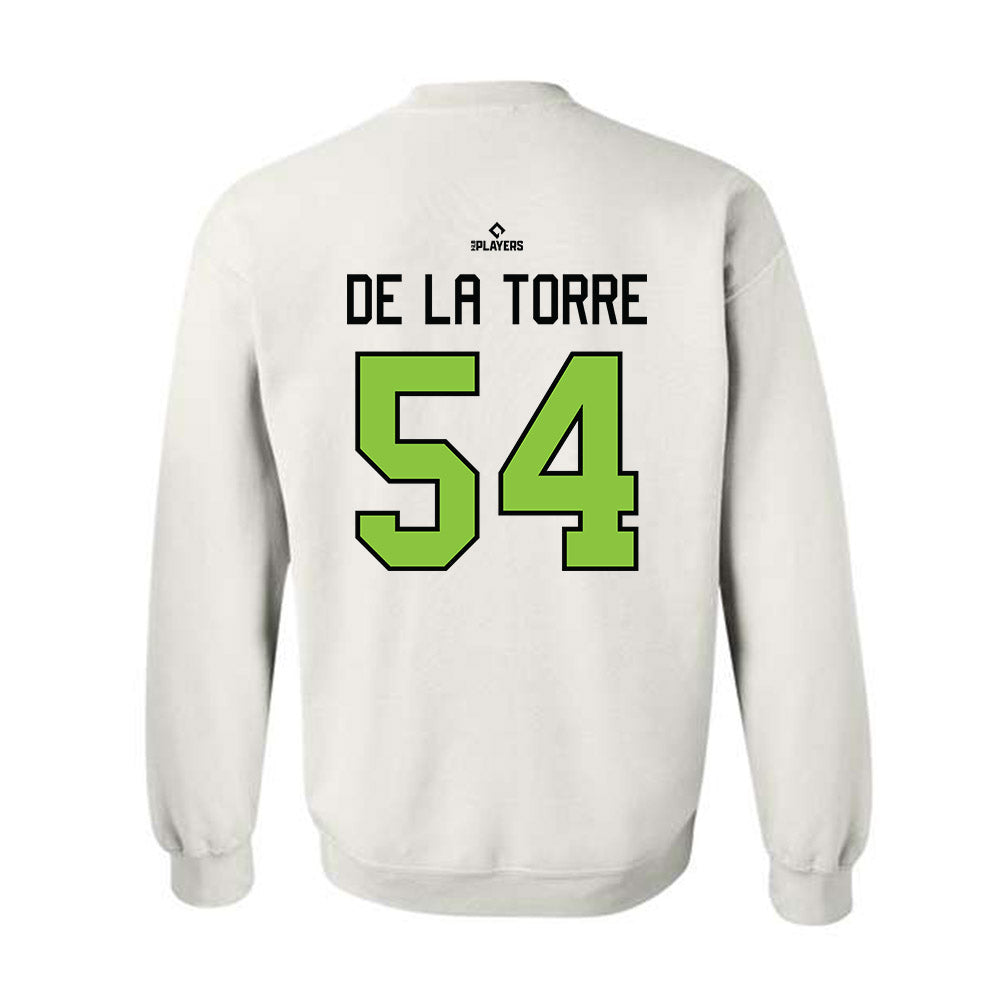 Eugene Ems - MILB Baseball : Luis De La Torre - Crewneck Sweatshirt-1
