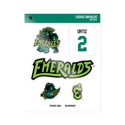 Eugene Ems - MILB Baseball : Jose Ortiz - Sticker Sheet-0