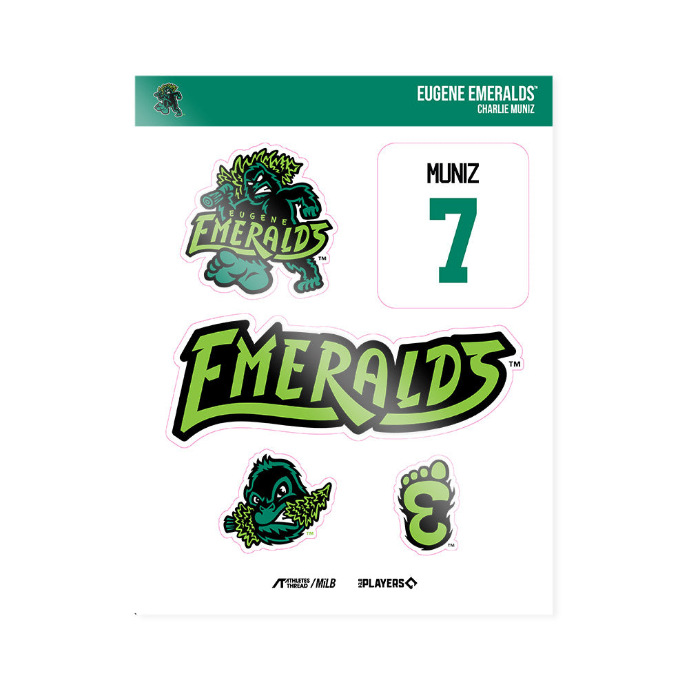 Eugene Ems - MILB Baseball : Charlie Muniz - Sticker Sheet-0