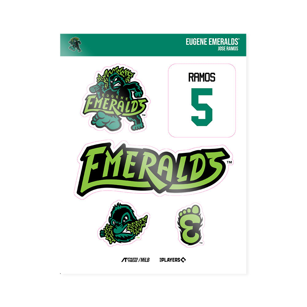 Eugene Ems - MILB Baseball : Jose Ramos - Sticker Sheet-0
