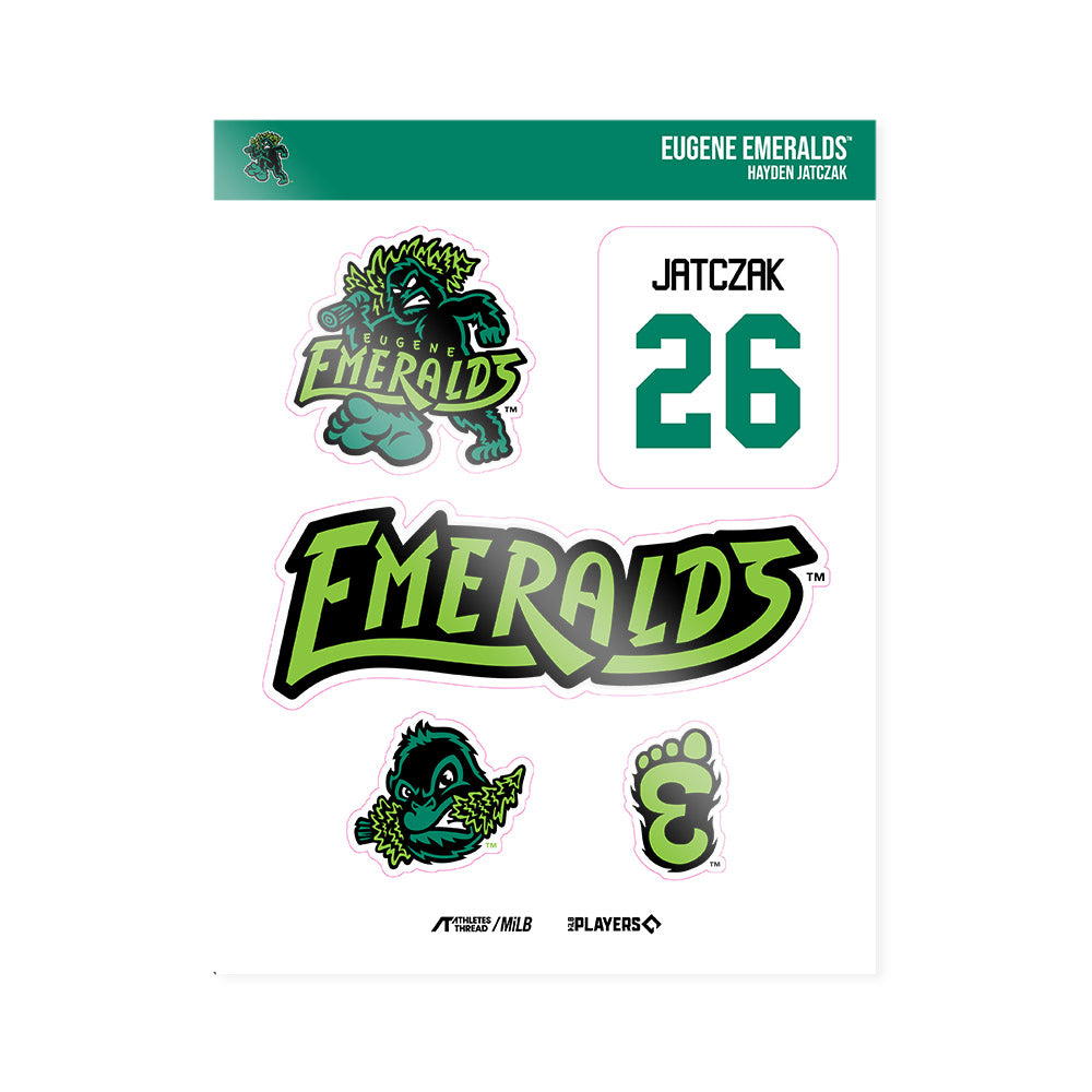 Eugene Ems - MILB Baseball : Hayden Jatczak - Sticker Sheet-0