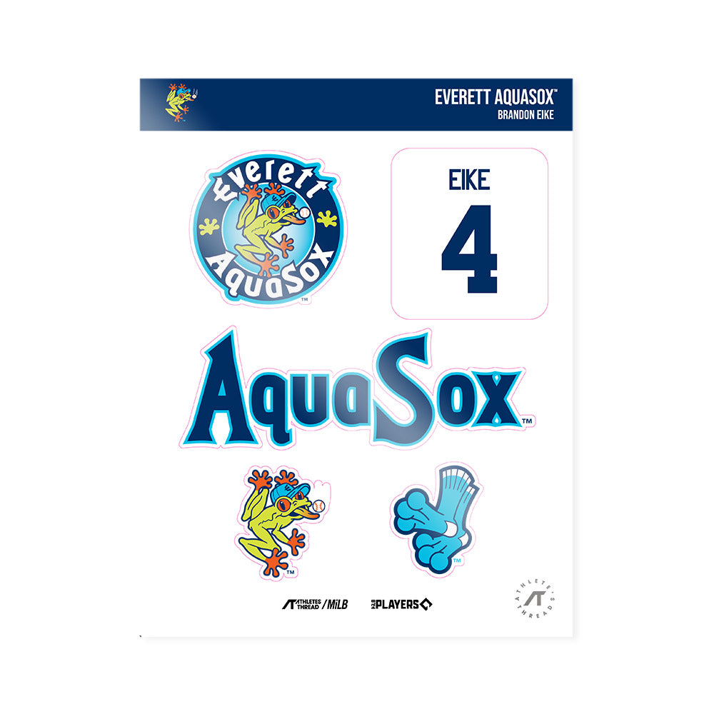 Everett Aquasox - MILB Baseball : Brandon Eike - Sticker Sheet-0