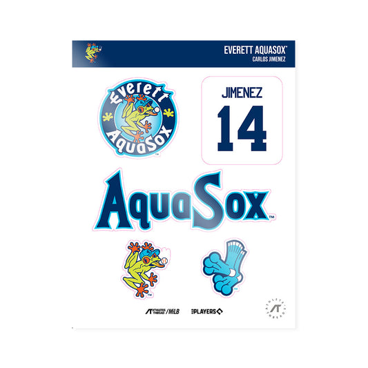 Everett Aquasox - MILB Baseball : Carlos Jimenez - Sticker Sheet-0