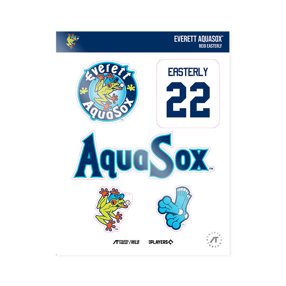 Everett Aquasox - MILB Baseball : Reid Easterly - Sticker Sheet-0