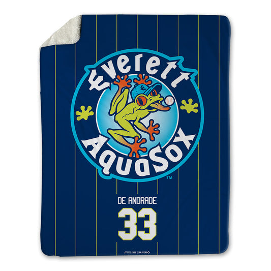 Everett Aquasox - MILB Baseball : Sebastian De Andrade - Blanket-0