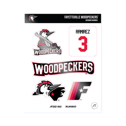 Fayetteville Woodpeckers - MILB Baseball : German Ramirez - Sticker Sheet-0