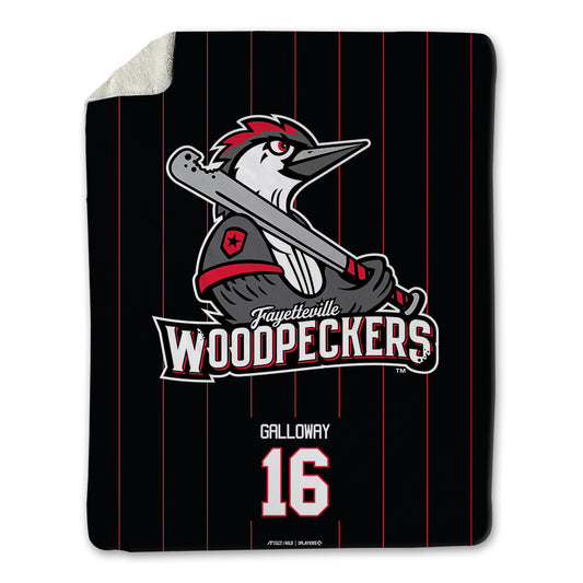 Fayetteville Woodpeckers - MILB Baseball : Rashawn Galloway - Blanket-0