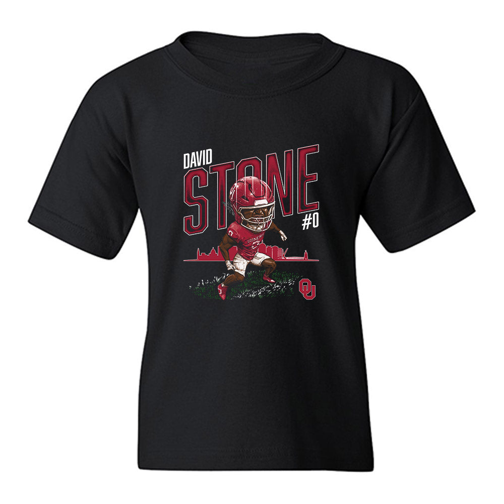 Oklahoma - NCAA Football : David Stone - Caricature Youth T-Shirt-0