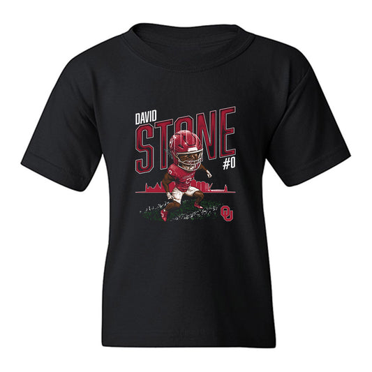 Oklahoma - NCAA Football : David Stone - Caricature Youth T-Shirt-0