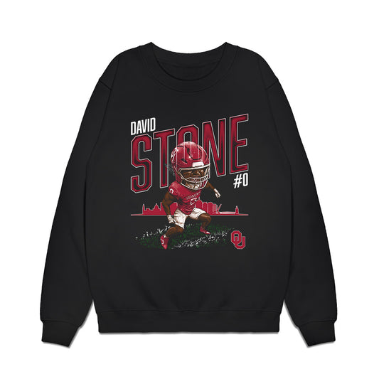 Oklahoma - NCAA Football : David Stone - Caricature Premium Crewneck Sweatshirt-0