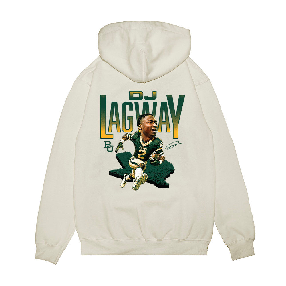Baylor - NCAA Football : DJ Lagway - Bobble Head Premium Hooded Sweatshirt-1