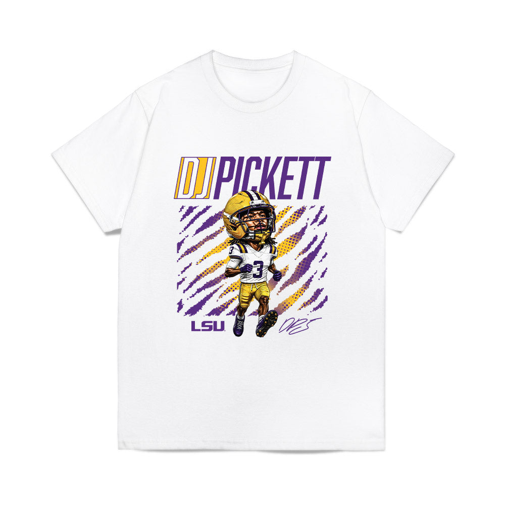 LSU - NCAA Football : DJ Pickett - Caricature Comfort Colors T-Shirt-0