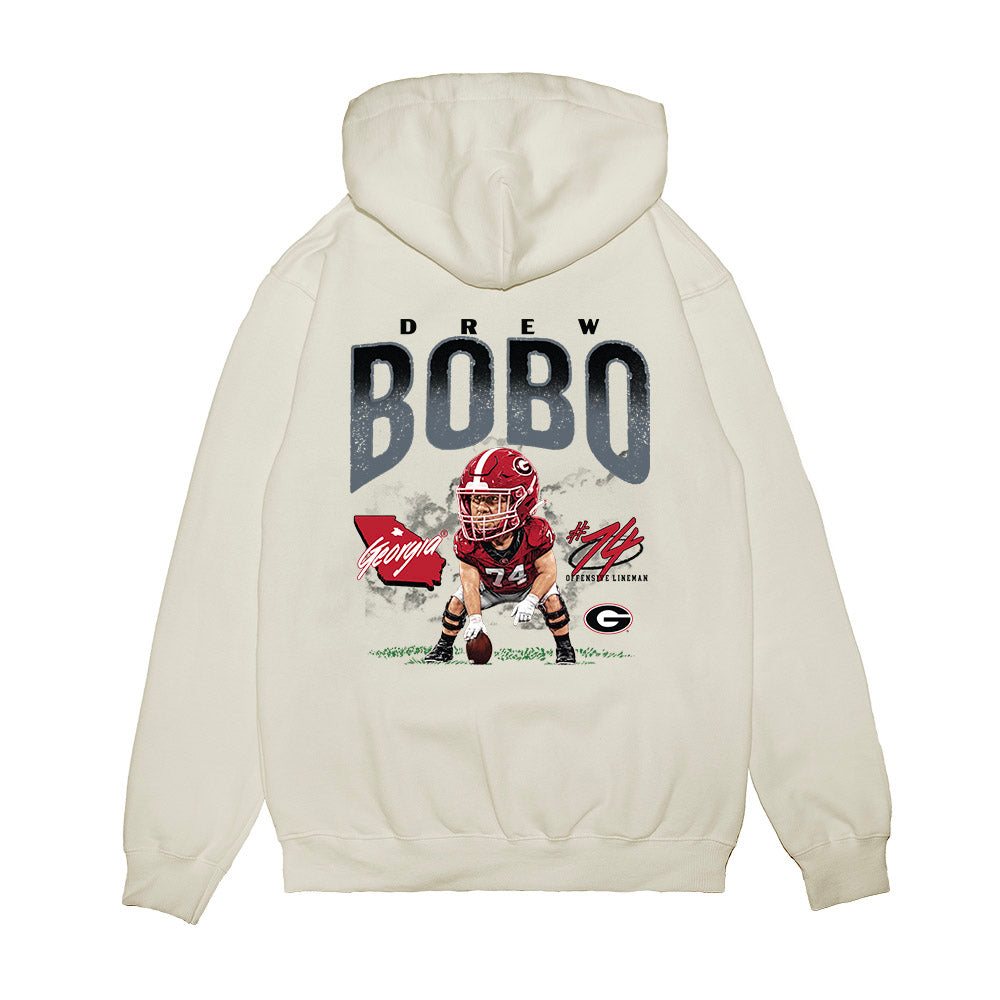 Georgia - NCAA Football : Drew Bobo - Caricature Premium Hooded Sweatshirt-1