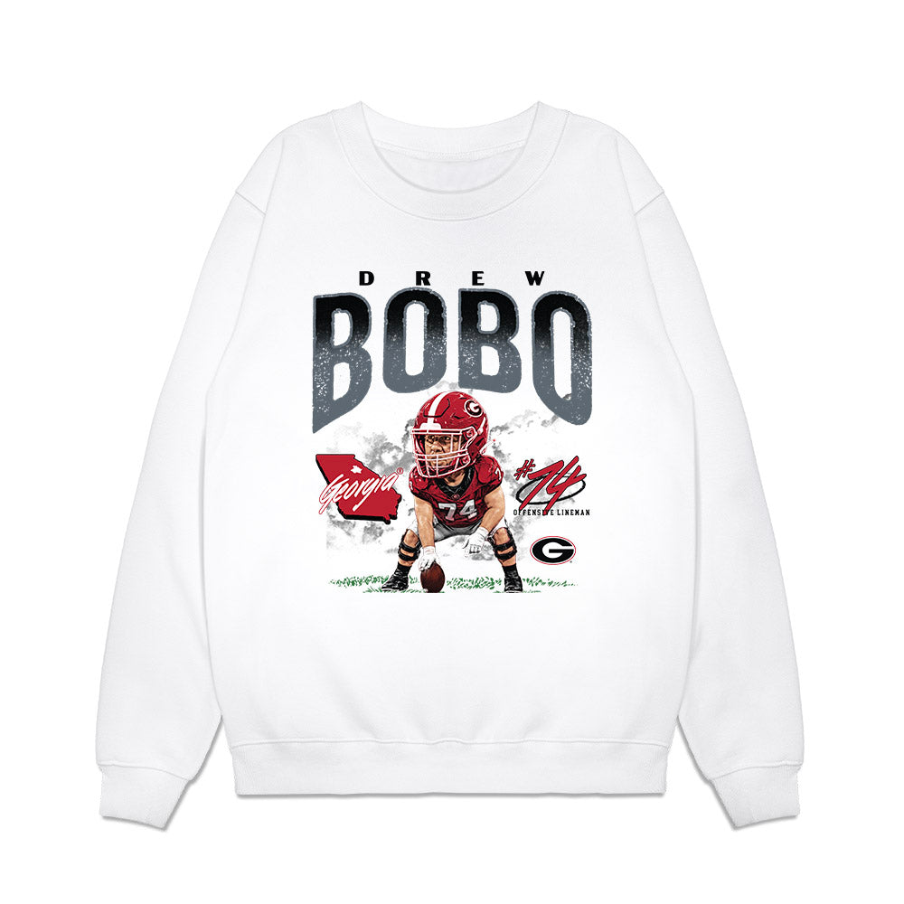 Georgia - NCAA Football : Drew Bobo - Caricature Premium Crewneck Sweatshirt-0