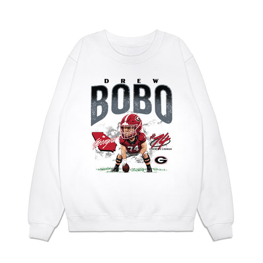 Georgia - NCAA Football : Drew Bobo - Caricature Premium Crewneck Sweatshirt-0