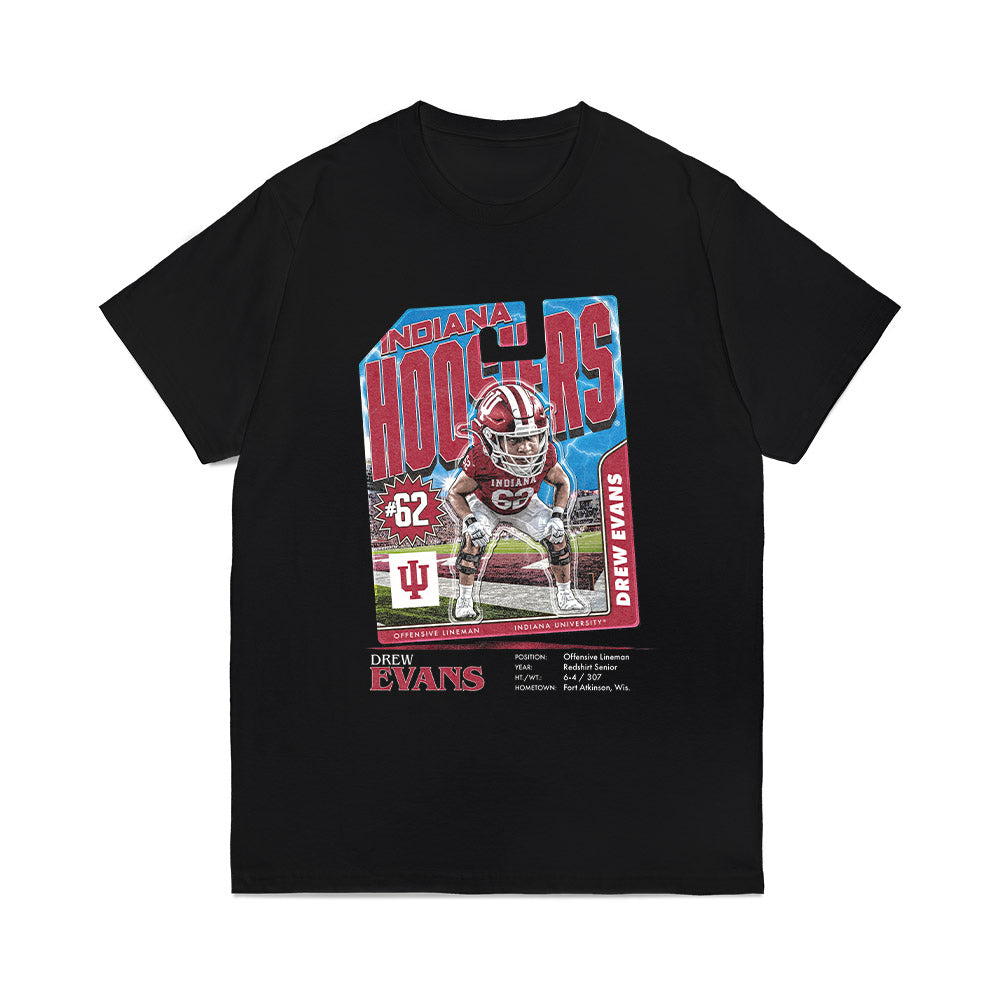 Indiana - NCAA Football : Drew Evans - Caricature Comfort Colors T-Shirt-0