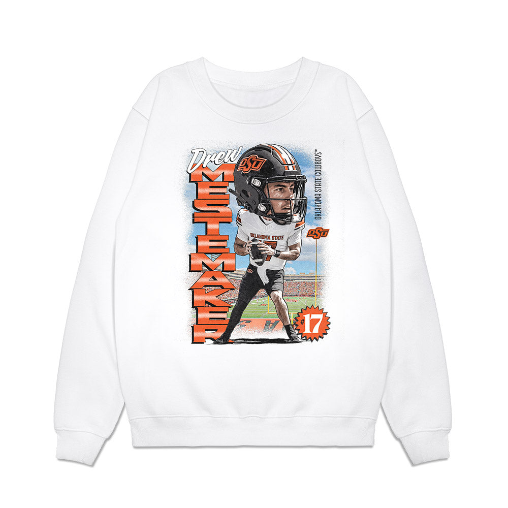 Oklahoma State - NCAA Football : Drew Mestemaker - Bobble Head Premium Crewneck Sweatshirt-0
