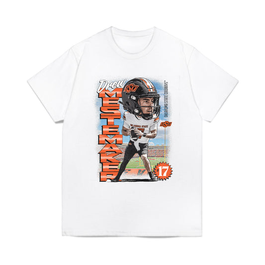 Oklahoma State - NCAA Football : Drew Mestemaker - Bobble Head Comfort Colors T-Shirt-0