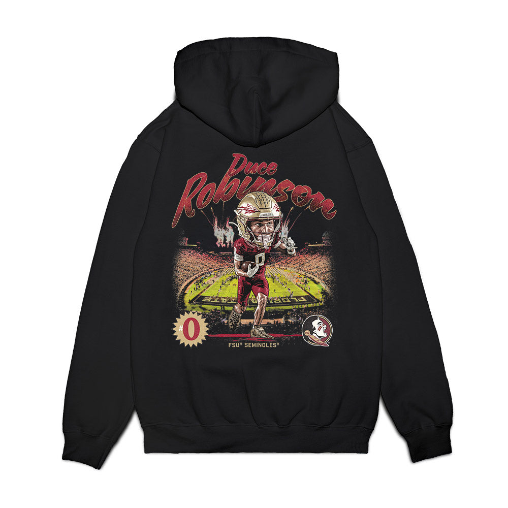 FSU - NCAA Football : Duce Robinson - Caricature Premium Hooded Sweatshirt-1