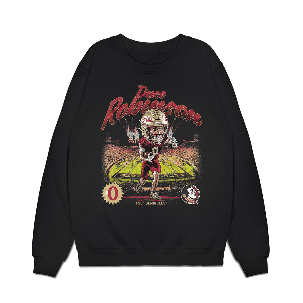 FSU - NCAA Football : Duce Robinson - Caricature Premium Crewneck Sweatshirt-0