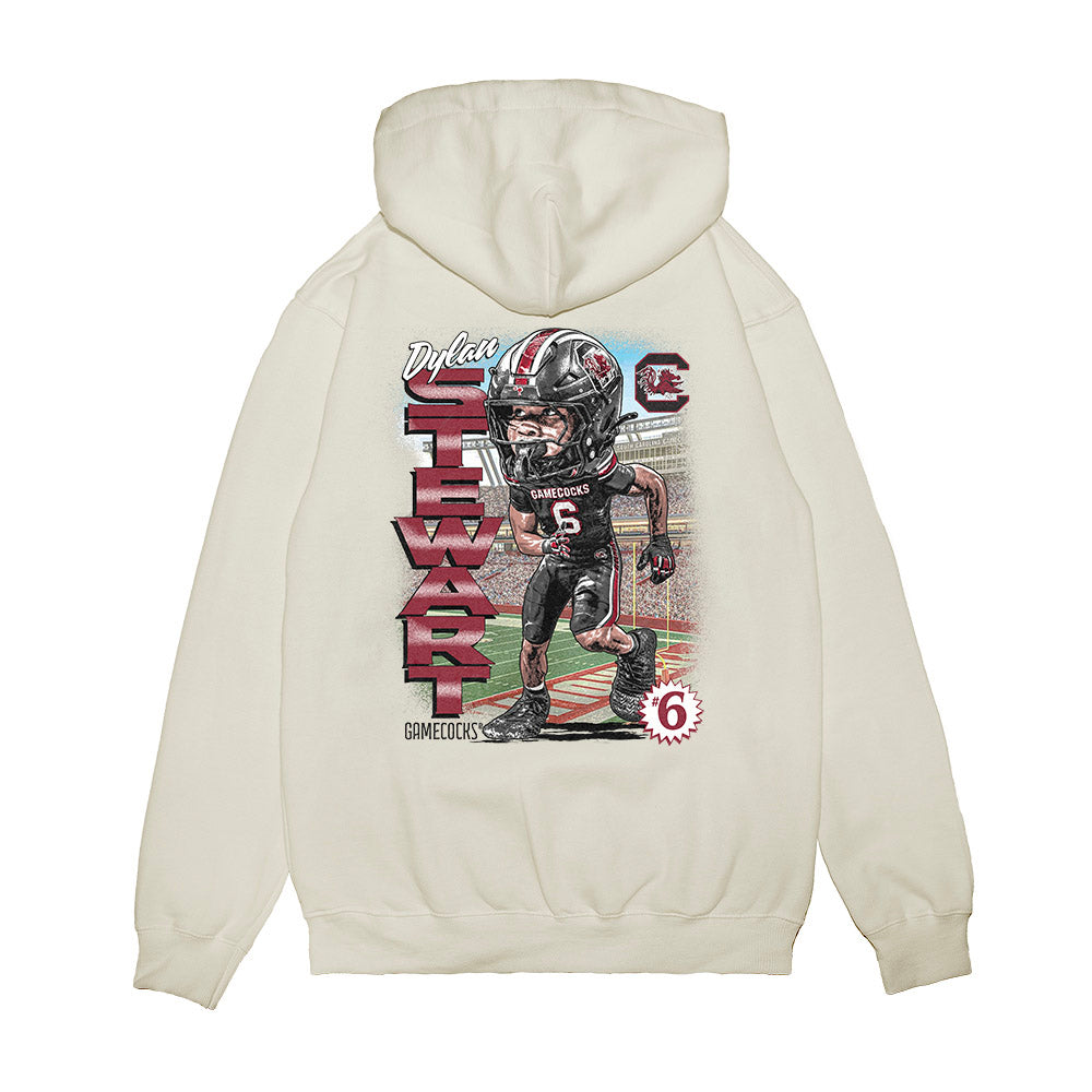South Carolina - NCAA Football : Dylan Stewart - Caricature Premium Hooded Sweatshirt-1