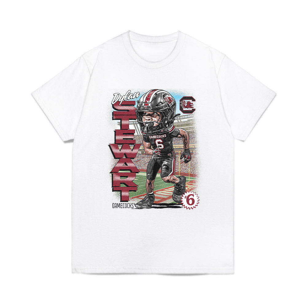 South Carolina - NCAA Football : Dylan Stewart - Caricature Comfort Colors T-Shirt-0