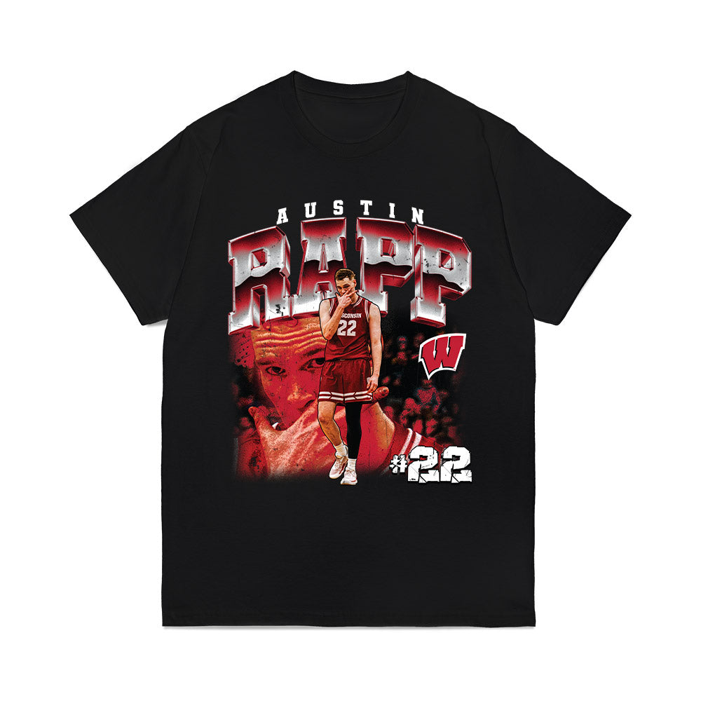 Wisconsin - NCAA Mens Basketball : Austin Rapp - Collage Comfort Colors T-Shirt-0