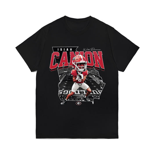 Georgia - NCAA Football : Isiah Canion - Caricature Comfort Colors T-Shirt-0