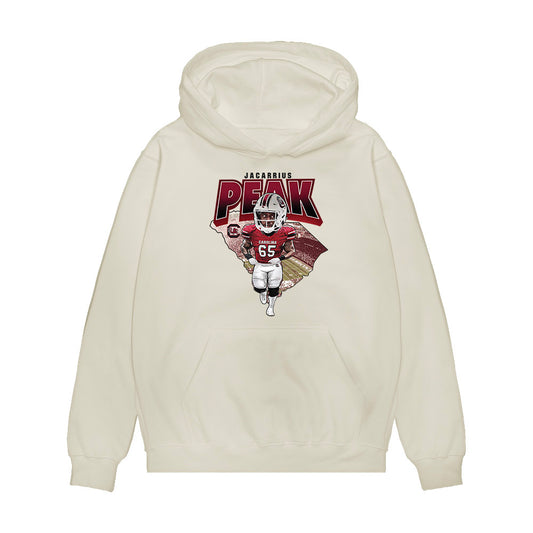 South Carolina - NCAA Football : Jacarrius Peak - Caricature Premium Hooded Sweatshirt-0