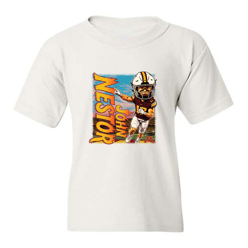 Minnesota - NCAA Football : John Nestor - Individual Caricature Youth T-Shirt-0