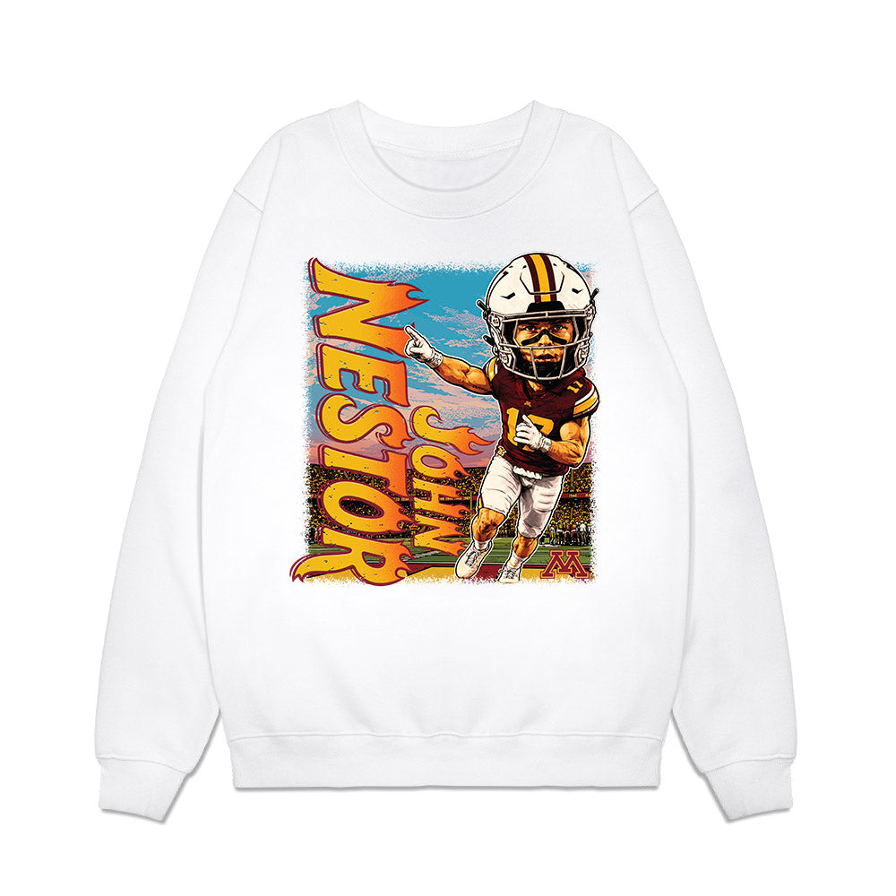 Minnesota - NCAA Football : John Nestor - Individual Caricature Premium Crewneck Sweatshirt-0