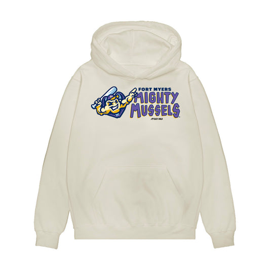 Fort Myers Mighty Mussels - MILB Baseball : Joel Garcia - Premium Hooded Sweatshirt-0