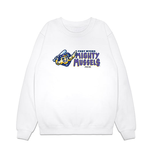 Fort Myers Mighty Mussels - MILB Baseball : Bryce Fowler - Premium Crewneck Sweatshirt-0