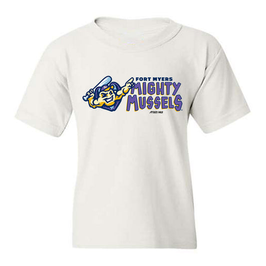 Fort Myers Mighty Mussels - MILB Baseball : Aidan Teel - Youth T-Shirt-0