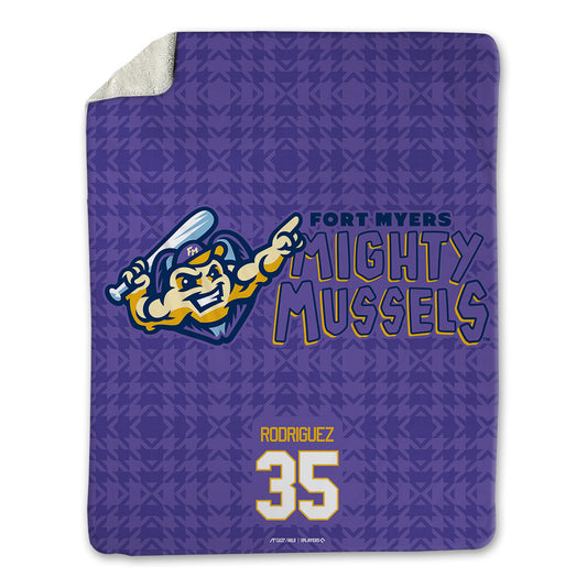 Fort Myers Mighty Mussels - MILB Baseball : Melvin Rodriguez - Blanket-0