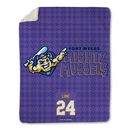 Fort Myers Mighty Mussels - MILB Baseball : Isaiah Lane - Blanket-0