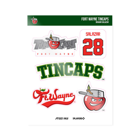 Fort Wayne TinCaps - MILB Baseball : Braian Salazar - Sticker Sheet-0