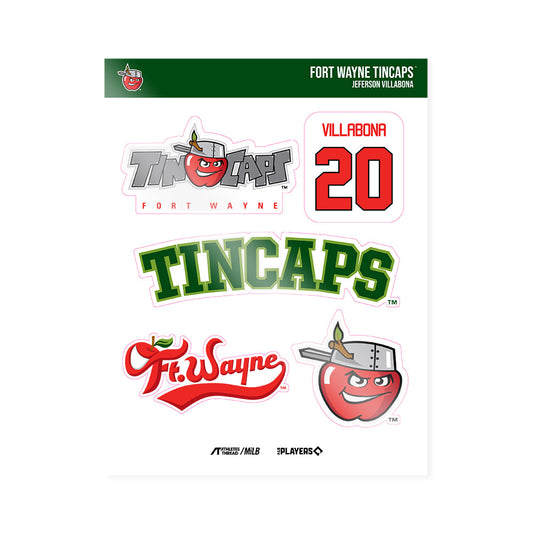 Fort Wayne TinCaps - MILB Baseball : Jeferson Villabona - Sticker Sheet-0
