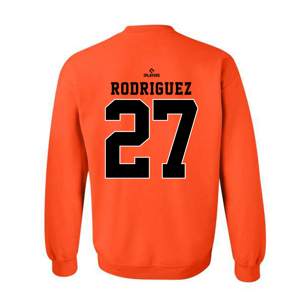 Frederick Keys - MILB Baseball : Christian Rodriguez - Crewneck Sweatshirt-1