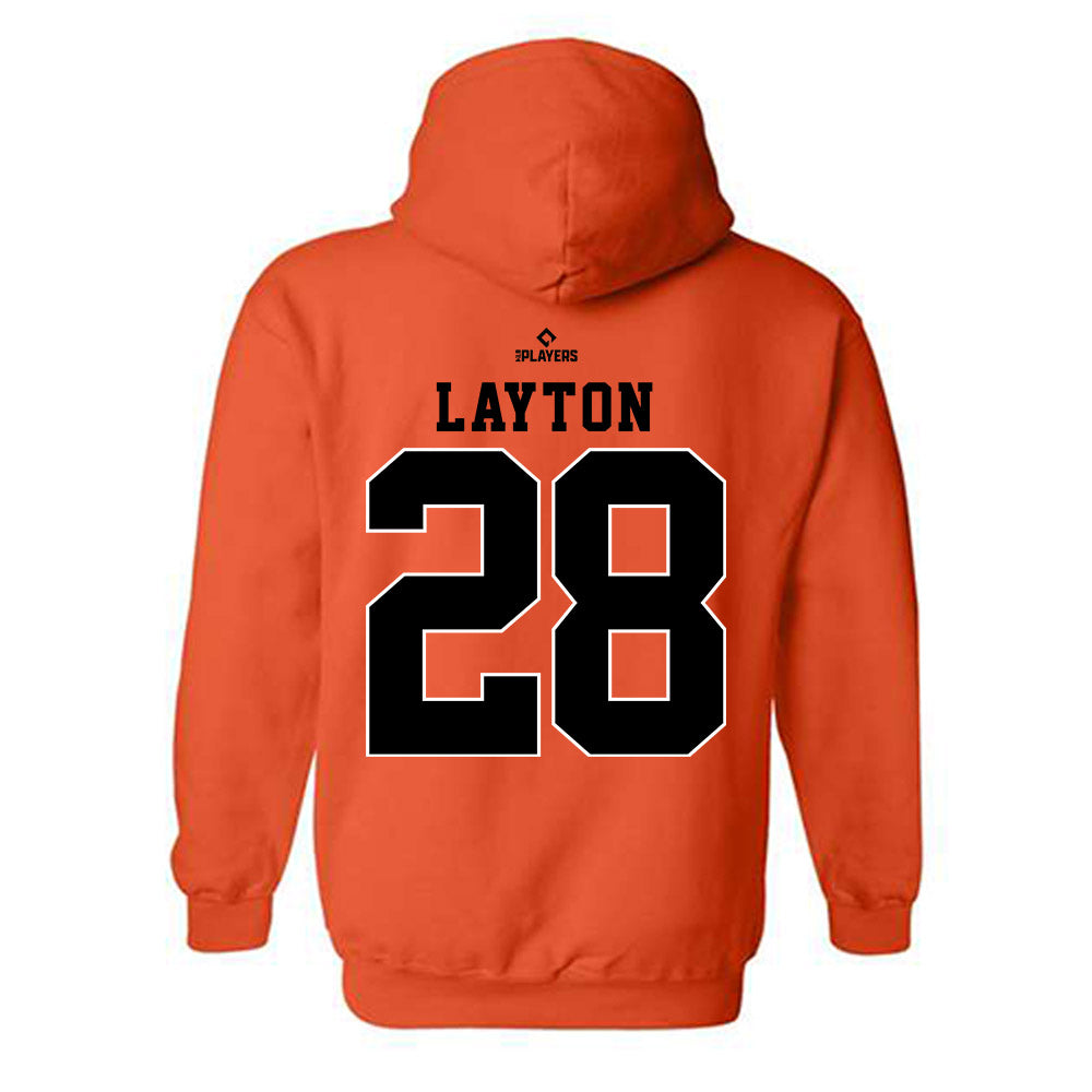 Frederick Keys - MILB Baseball : DJ Layton - Hooded Sweatshirt-1