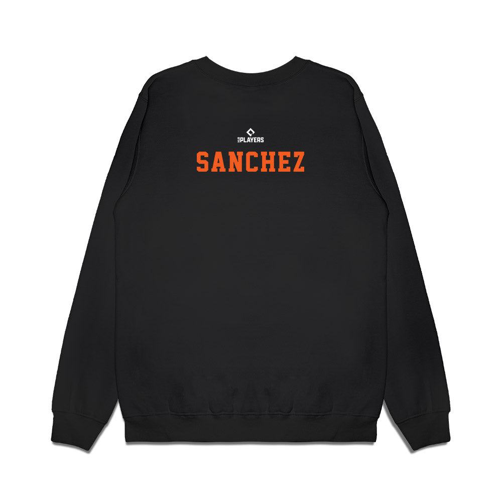 Frederick Keys - MILB Baseball : Luis Sanchez - Premium Crewneck Sweatshirt-1