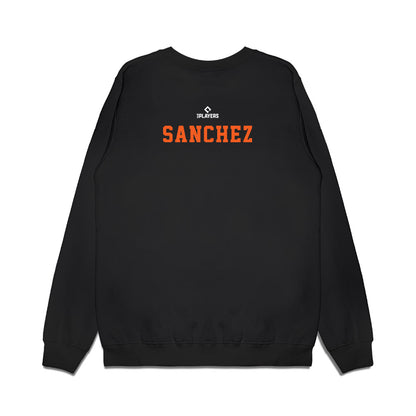 Frederick Keys - MILB Baseball : Luis Sanchez - Premium Crewneck Sweatshirt-1