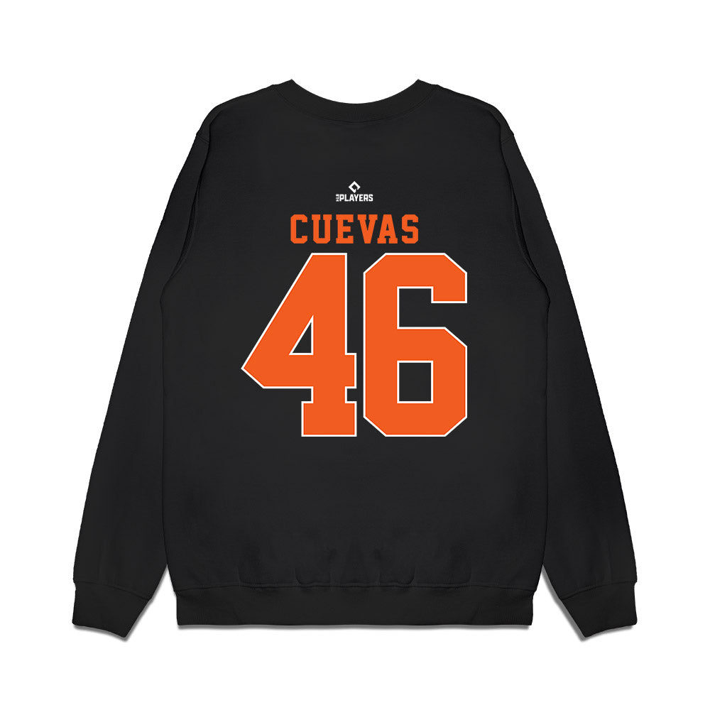 Frederick Keys - MILB Baseball : Elis Cuevas - Premium Crewneck Sweatshirt-1