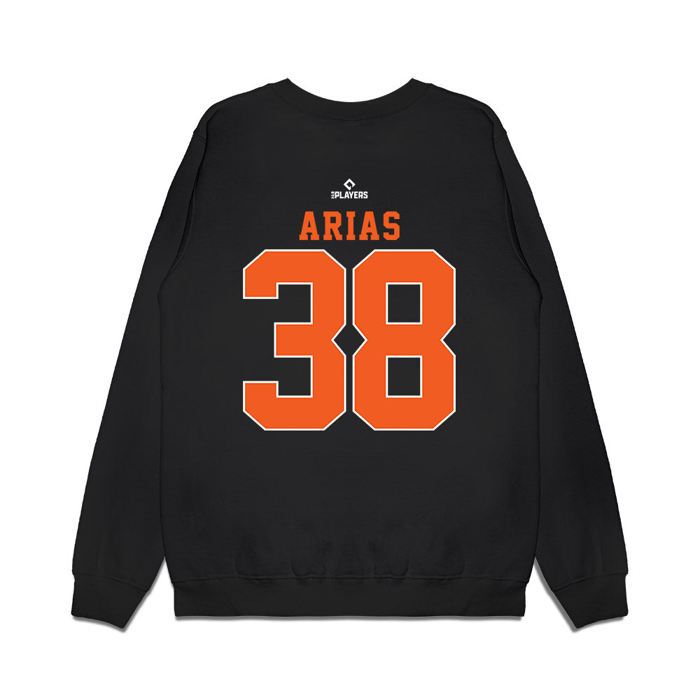 Frederick Keys - MILB Baseball : Leandro Arias - Premium Crewneck Sweatshirt-1